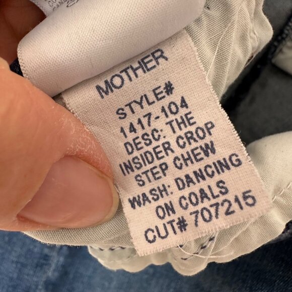 Mother Jeans The Insider Crop Step Chew Women's Size 28 Medium Wash Distressed - Picture 12 of 13